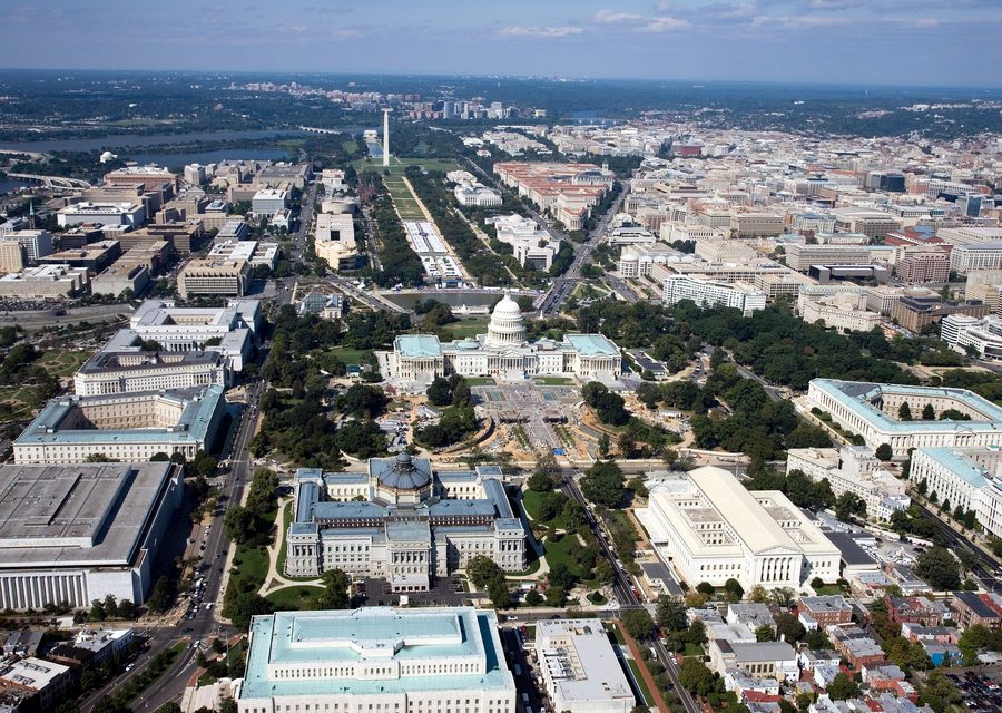 Aerial view of Washington, D.C.
